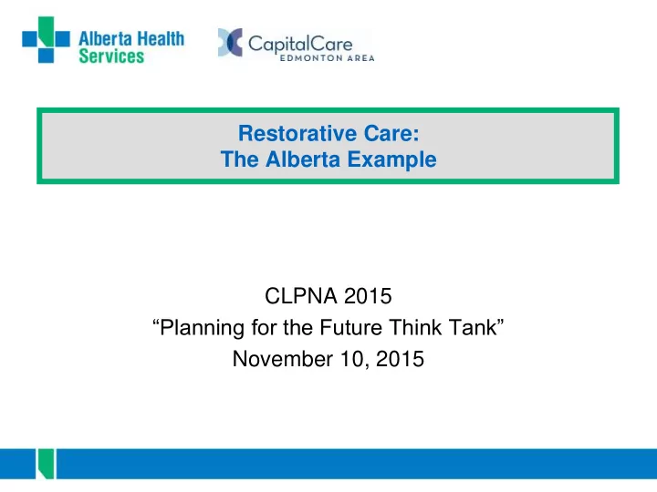 restorative care