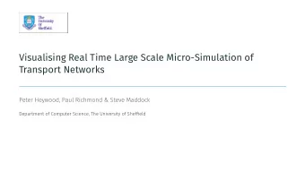 Visualising Real Time Large Scale Micro-Simulation of  Transport Networks  .  Peter Heywood, Paul