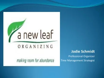 Jodie Schmidt  Professional Organizer  Time Management Strategist  DISNEY WORLD!!  Time management