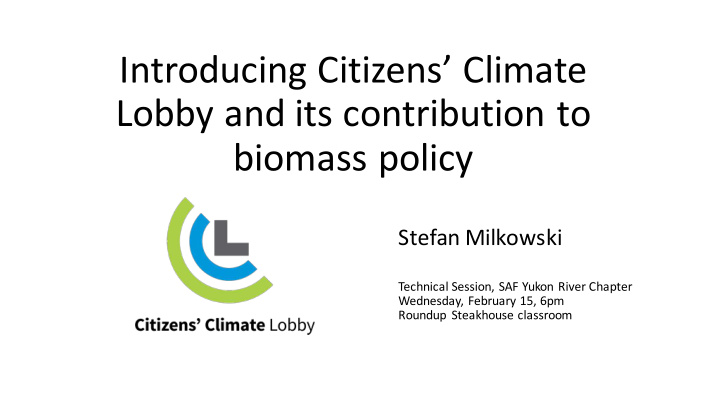 introducing citizens climate lobby and its contribution