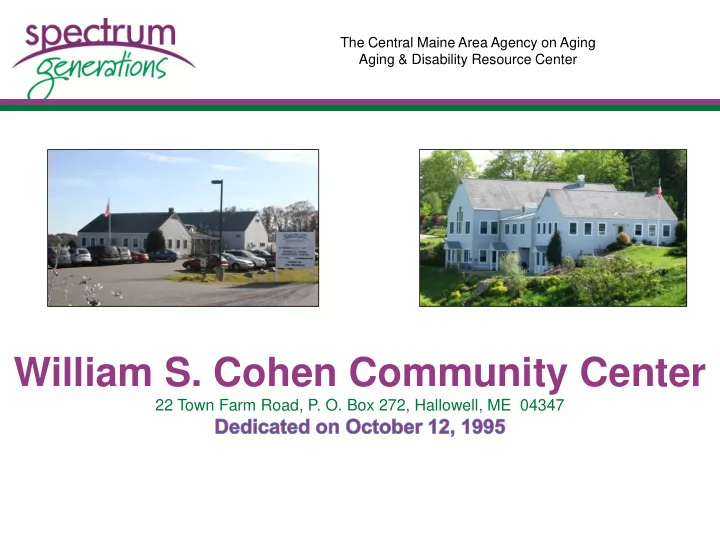 william s cohen community center