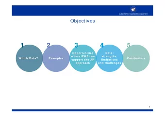 1  2  3  4  5  Opportunities  Data:  w here RW E can  strengths,  W hich Data?  Exam ples