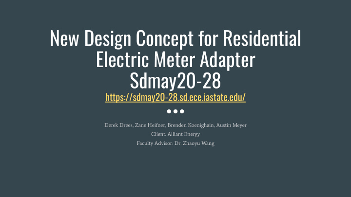 new design concept for residential electric meter adapter