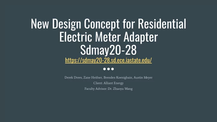 new design concept for residential electric meter adapter