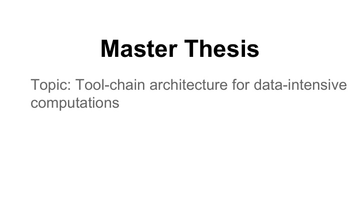 master thesis