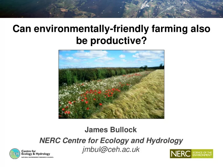 can environmentally friendly farming also be productive