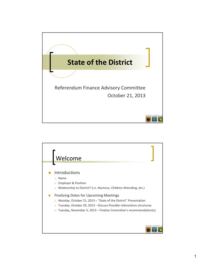 state of the district