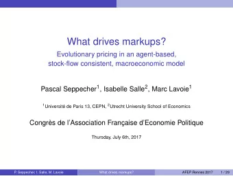 What drives markups?  Evolutionary pricing in an agent-based,  stock-flow consistent, macroeconomic