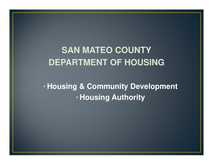san mateo county department of housing