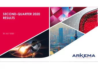 SECOND-QUARTER 2020  RESULTS  30 JULY 2020  OVERALL ROBUST Q220 PERFORMANCE IN THE EXCEPTIONAL