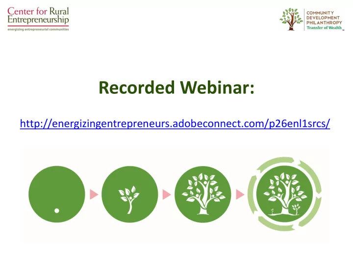 recorded webinar