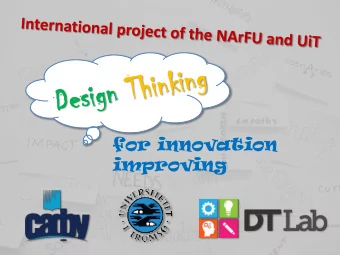 for innovation improving for innovation improving  Design Thinking for innovation improving New