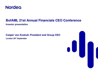 BofAML 21st Annual Financials CEO Conference  Investor presentation  Casper von Koskull, President