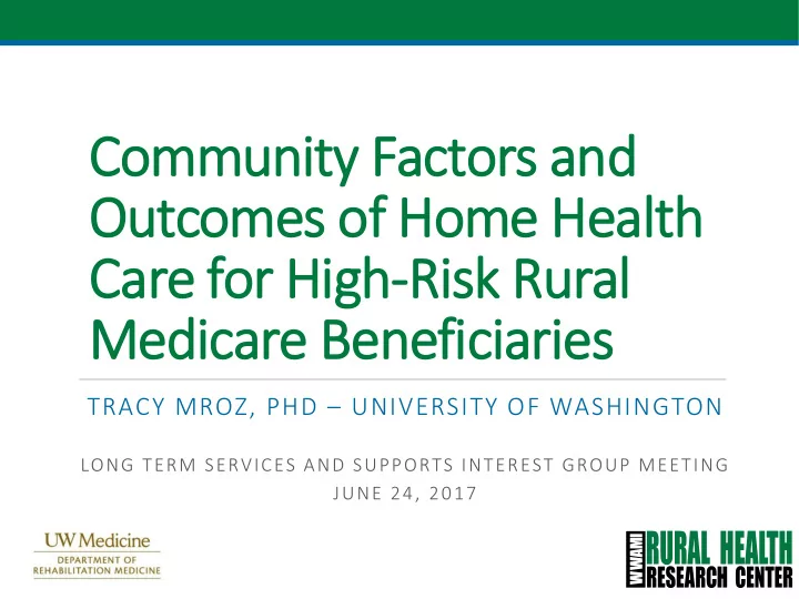 outcomes of home health