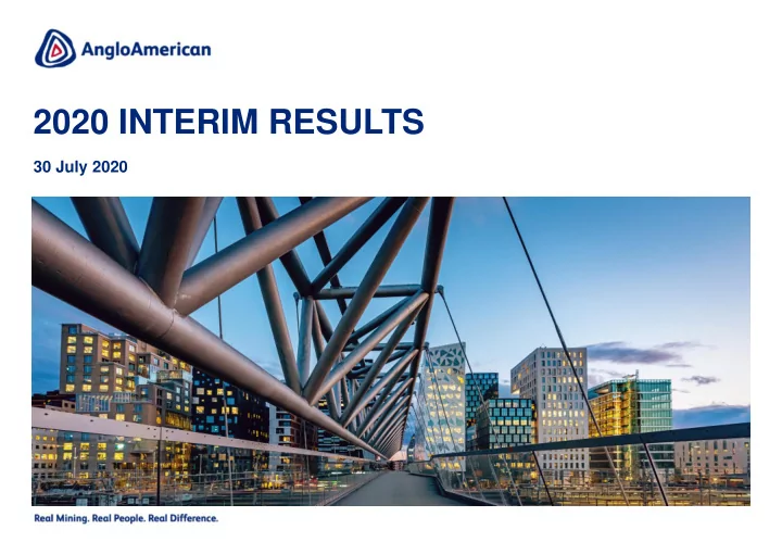 2020 interim results