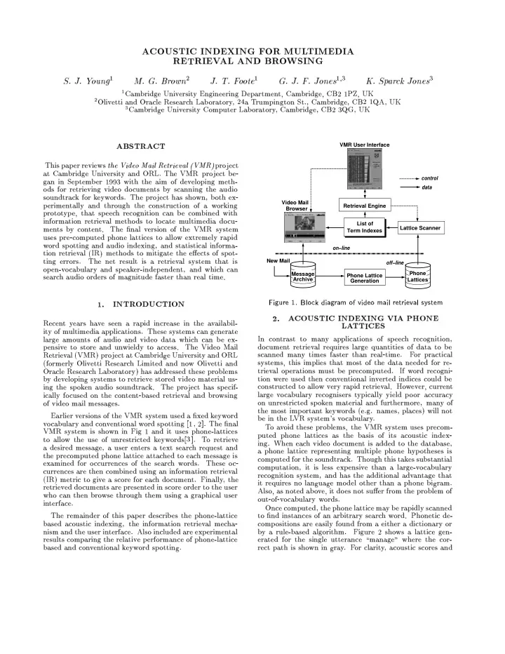 vmr user interface