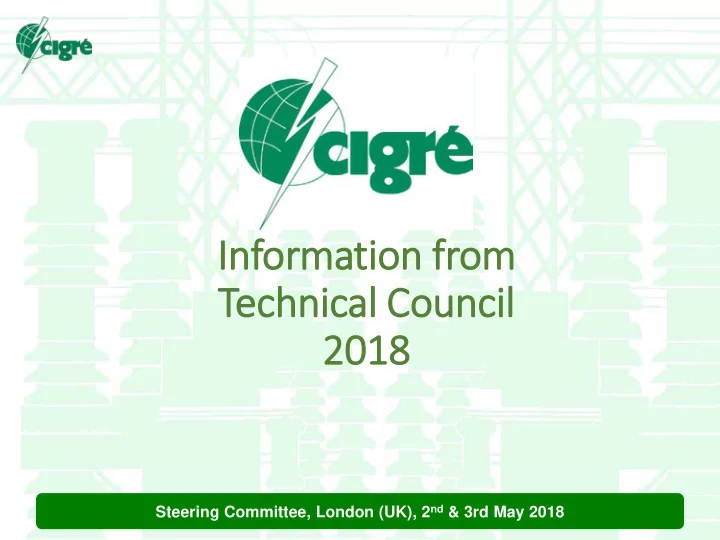 infor ormation on fro rom tec echnic ical counc ncil 2018