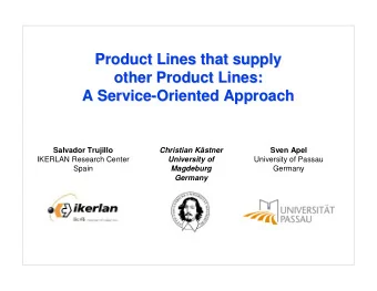 Product Lines that supply  Product Lines that supply  other Product Lines:  other Product Lines:  A