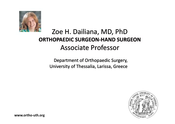 zoe h dailiana md phd zoe h dailiana md phd