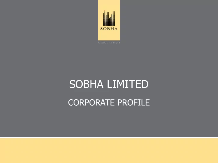 sobha limited
