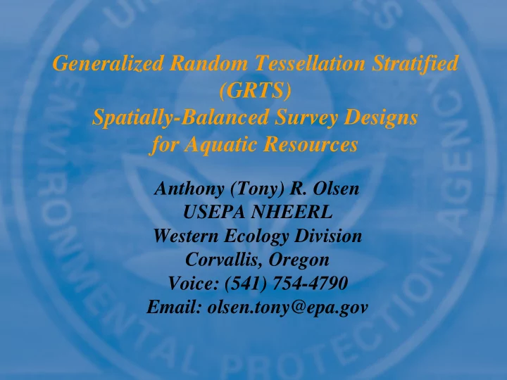 generalized random tessellation stratified grts spatially
