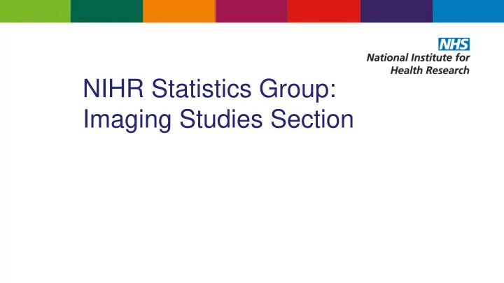 imaging studies section imaging studies section