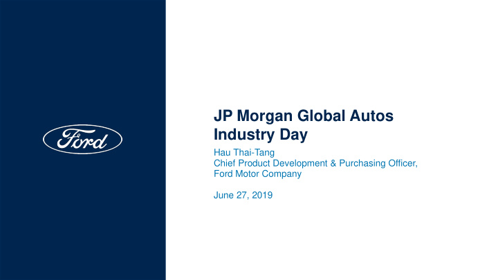 jp morgan global autos industry day