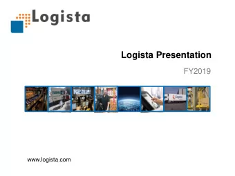 Logista Presentation  FY2019  www.logista.com  Description  o Leading distributor operating through