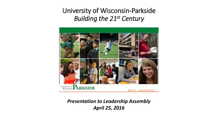 univ iversity of wis isconsin in parksid ide