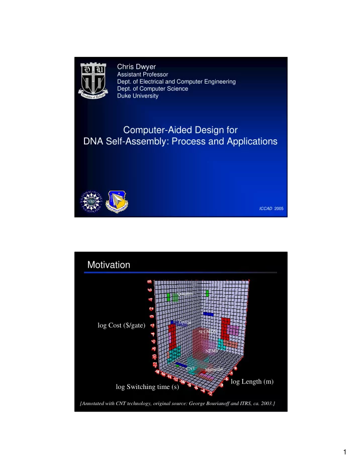 computer aided design for dna self assembly process and
