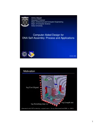Computer-Aided Design for  DNA Self-Assembly: Process and Applications ICCAD 2005  Motivation  log