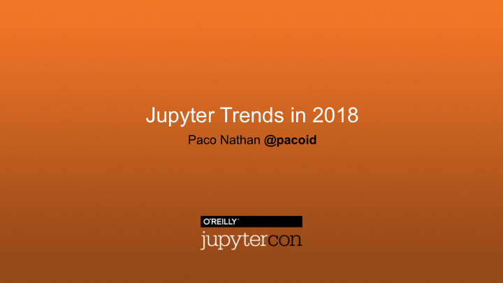 jupyter trends in 2018