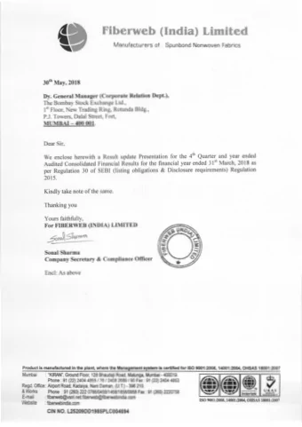 (f~ ~~ A (~  ~A~  ~A~  Phone: 91 (22) 2404 4855/76/2408  Fax : 91 (22) 2404 4853  2689/90