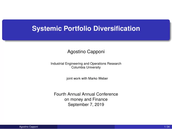 systemic portfolio diversification