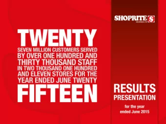 Marius Bosman  Chief Financial Officer  2  Size of Operation  June 2015  Turnover  R113.7bn  Total