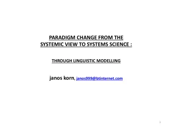 FORMULATION OF THE PROBLEM THE SYSTEMS PHENOMENON Everyday usage : referring to anything that