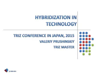 Extensive Inventive Problem Solving (IPS) and  Certified TRIZ Master  Intellectual Property