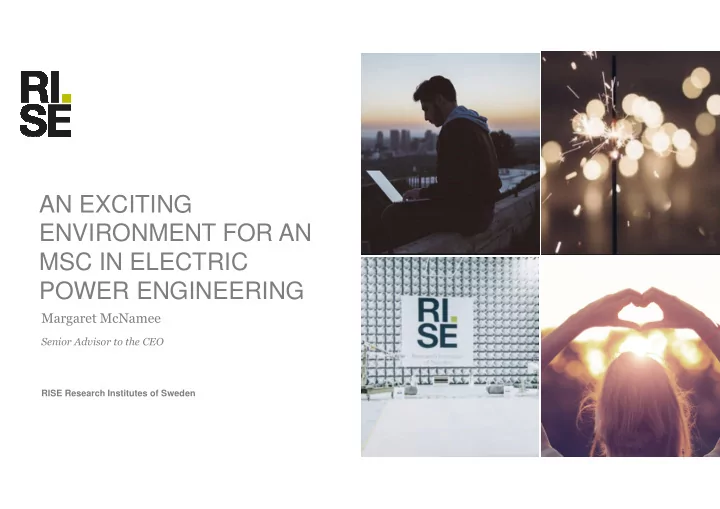 an exciting environment for an msc in electric power