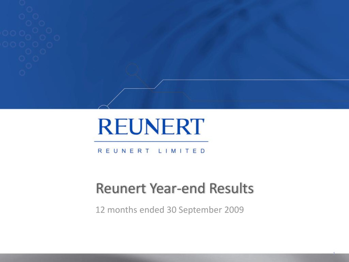 reunert year end results