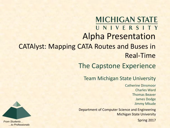 alpha presentation