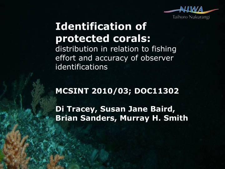 protected corals