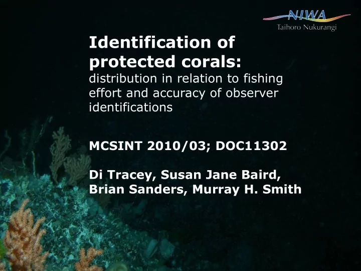 protected corals
