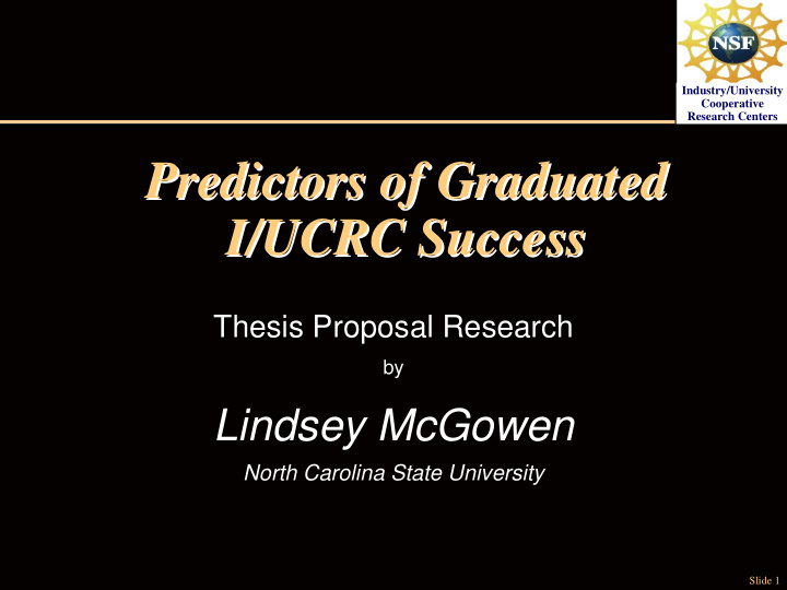 predictors of graduated predictors of graduated i ucrc