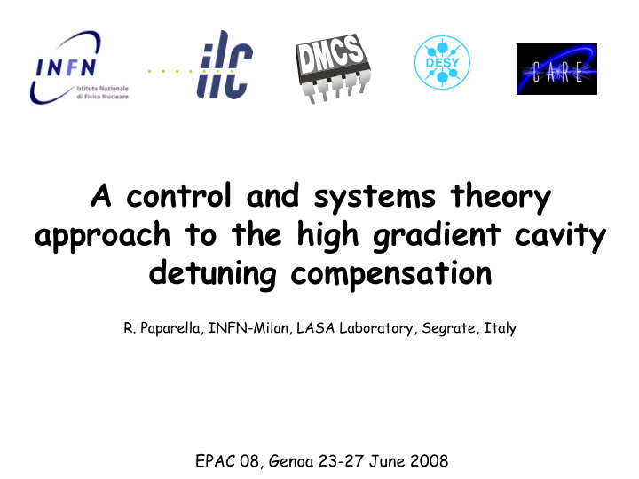 a control and systems theory approach to the high