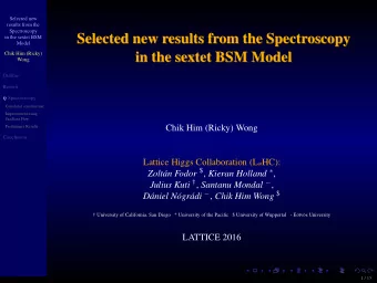 Selected new results from the Spectroscopy  Selected new results from the Spectroscopy  in the