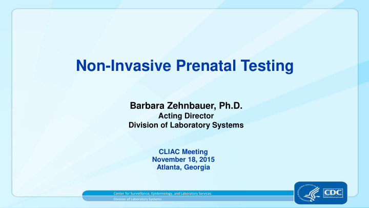 non invasive prenatal testing