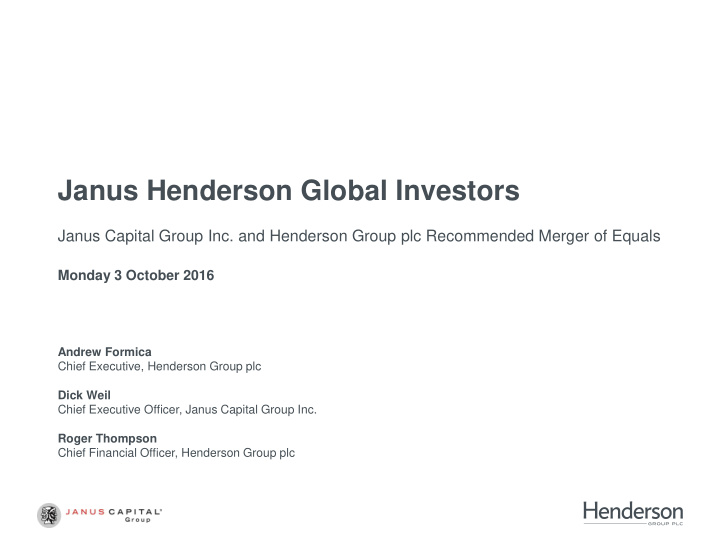 janus henderson global investors