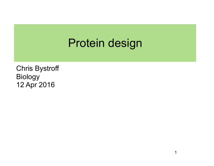 protein design