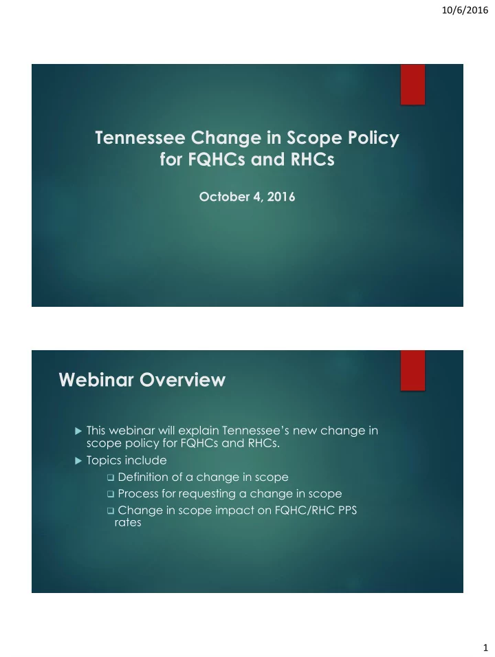 webinar overview