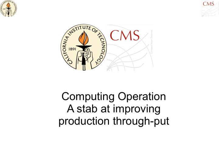 computing operation a stab at improving production